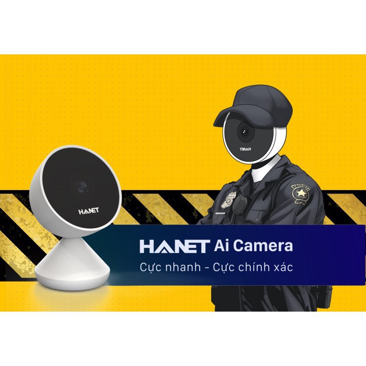 Camera wifi AI Hanet HA1000 ống kính 2K-Camera trí tuệ nhân tạo,chấm công khuôn mặt, giám sát báo động cực kỳ chính xác