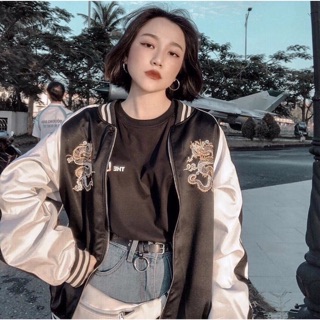 Áo khoác bomber thêu rồng