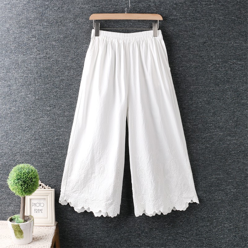 Quần Dài Lưng Thun Co Giãn Tốt Thêu Họa Tiết Kiểu Nhật Bản Cá Tính Cho Nữ | BigBuy360 - bigbuy360.vn