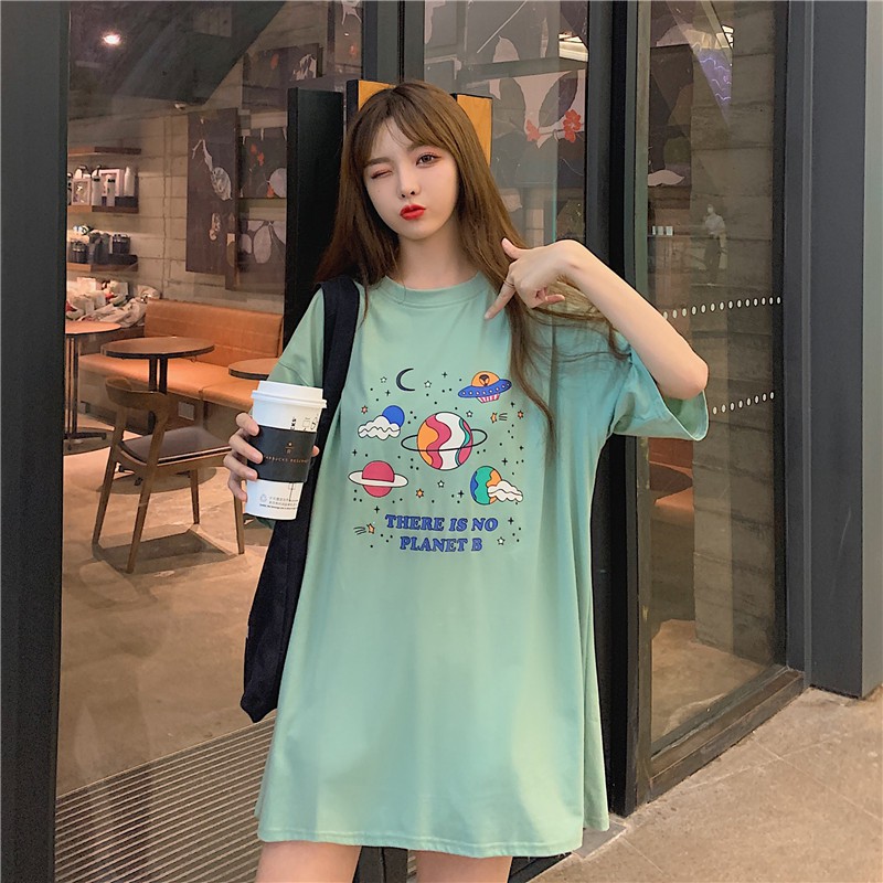 [TOP] Áo Thun Hành Tinh Xanh Bơ - Áo thun tay lỡ form rộng Unisex 38-65kg Nam Nữ  [VIDEO+ẢNH THẬT]