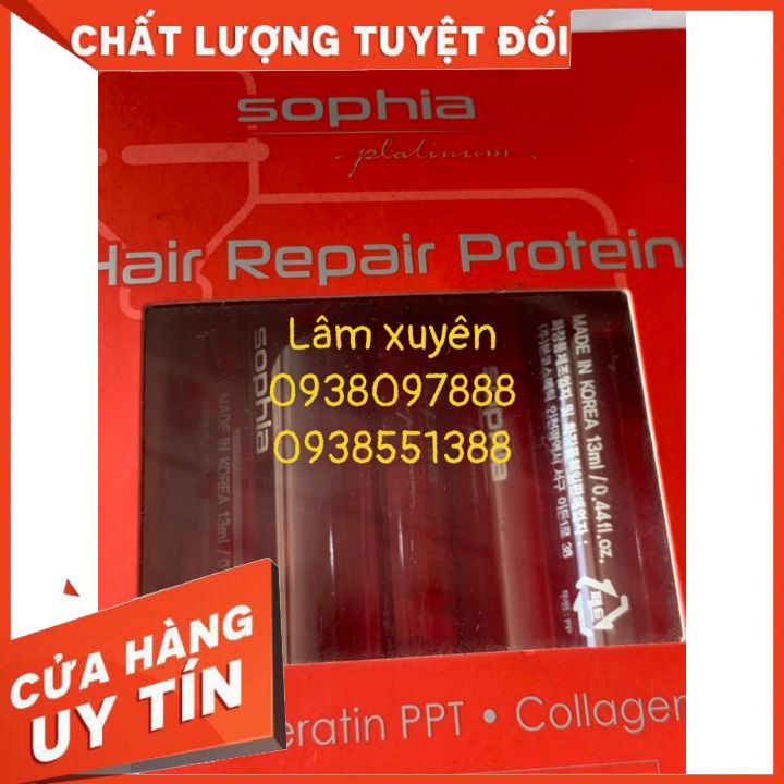 Sophia Protein phục hồi tóc nát [CHÍNH HÃNG], tóc hư tổn Hàn Quốc 13ml/1 ống. hộp 10 ống, dễ sử dụng