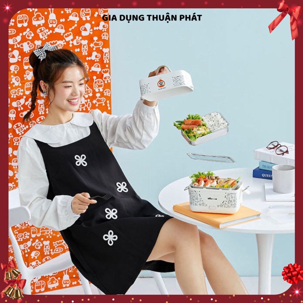 [Quà tặng 15k] Hộp cơm cắm điện Bear DFH-B12N3, 1.2L, nấu chín, hâm nóng, giữ nhiệt cho thức ăn