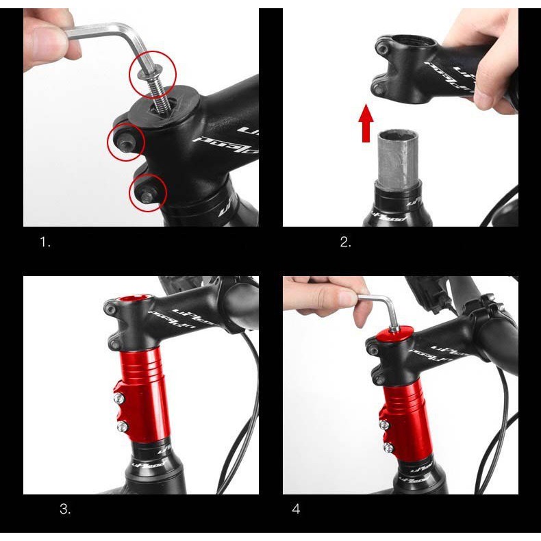 Bộ tăng cao ghi đông xe đạp địa hình - PT-01