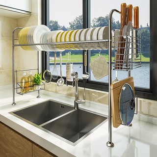 Kệ Để Chén Bát Inox 304 Thông Minh VANDO, Tặng giá để Dao thớt