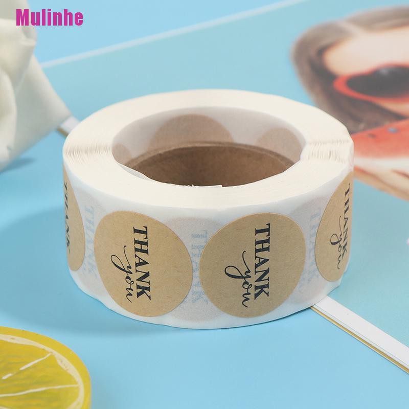 Cuộn 500 cái nhãn dán trang trí sổ lưu niệm hình tròn làm thủ công