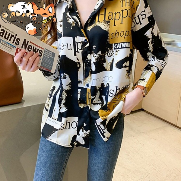 Áo Sơ Mi Voan Tay Dài Phong Cách Retro Mới Cho Nữ