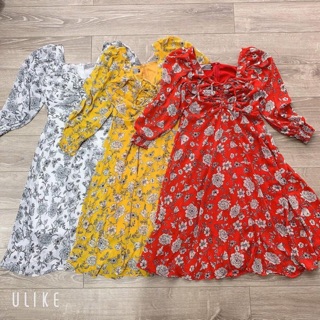 Đầm hoa rút ngực