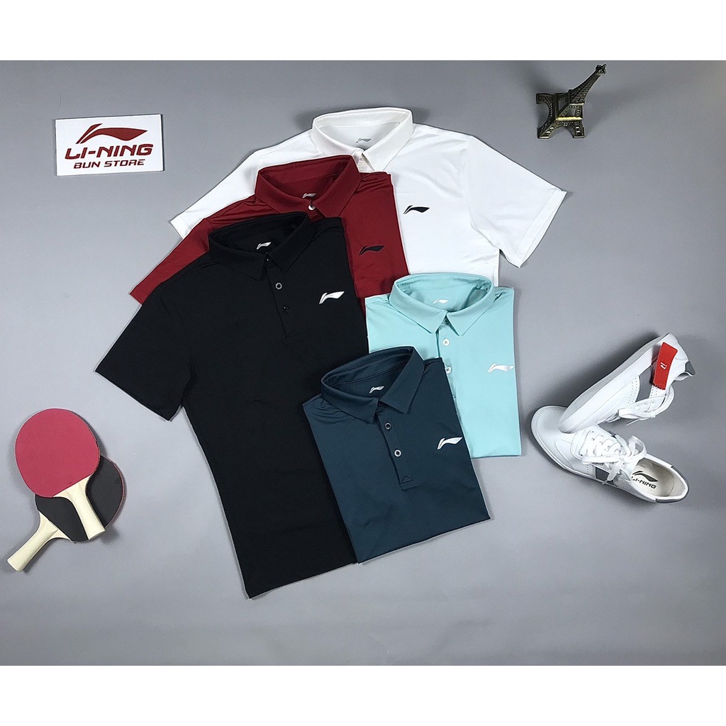 Áo Polo CHÍNH HÃNG Lining APLR286, 5 màu, co giãn 4 chiều, thoải mái trong mọi cử động