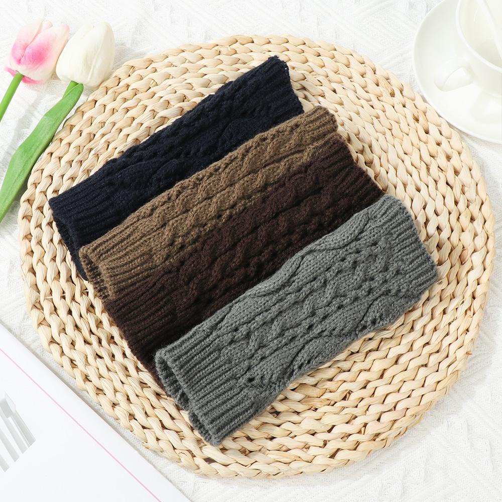 Găng Tay Len Hở Ngón Ấm Áp Thời Trang