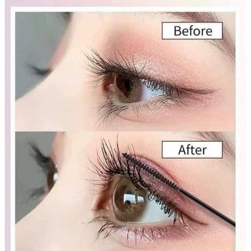 Chuốt mi mascara chống nước nội địa trung 2 màu đen nâu đầu chuốt nhỏ làm tơi mi không vón cục không trôi DANA