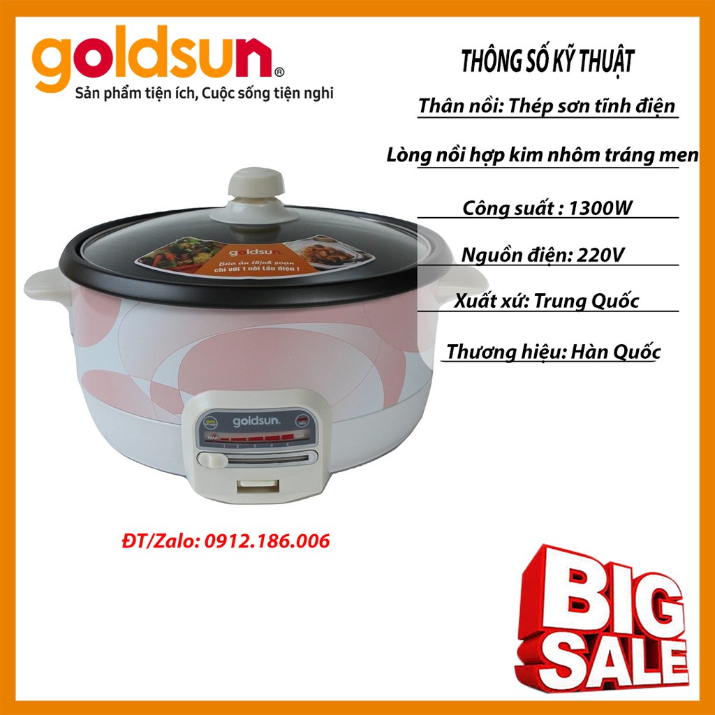Nồi Lẩu Điện Goldsun CF1201GT hàng chính hãng