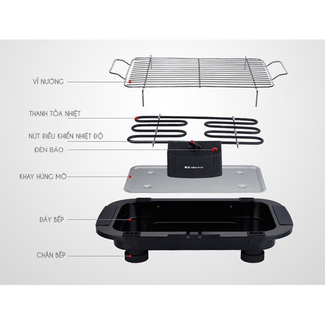 BẾP NƯỚNG ĐIỆN KHÔNG KHÓI ELECTRIC BARBECUE GRILL