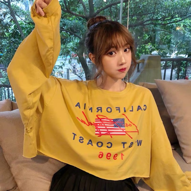 Áo croptop cờ mỹ 1996 HSU0819