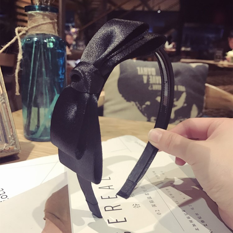 Băng Đô Vải Hai Lớp Đính Nơ Chống Trượt Phong Cách Hàn Quốc Mới