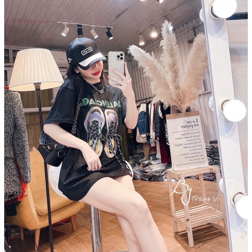 Áo phông, áo thun hình đôi giày buộc dây thật chất đẹp