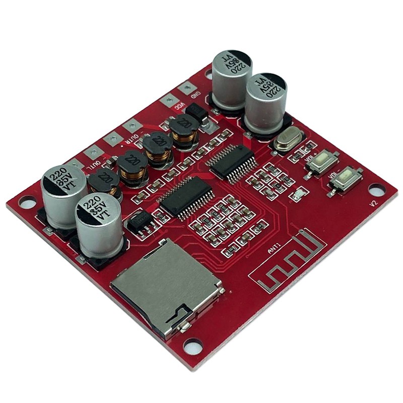 XH-A233 15W x 2 Bluetooth 4.2 Digital Power Amplifier Board Stereo TF Card Play 12V-24V Audio Amp