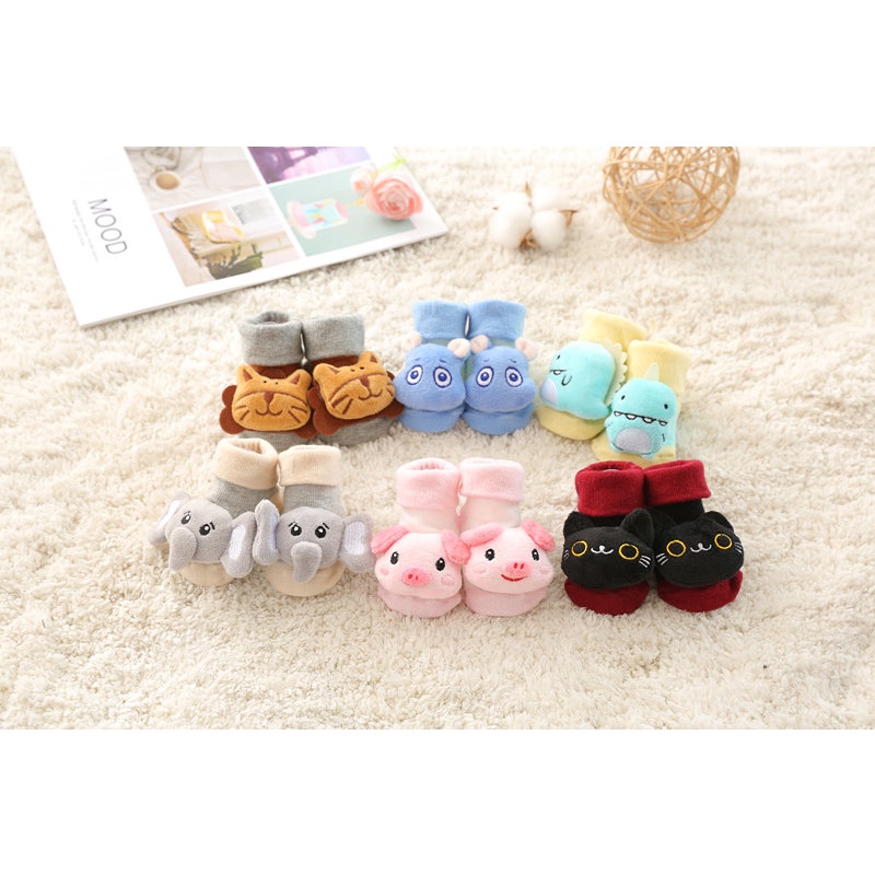 Vớ Cotton Mềm Mại Chống Trượt In Họa Tiết Hoạt Hình Xinh Xắn Dành Cho Các Bé