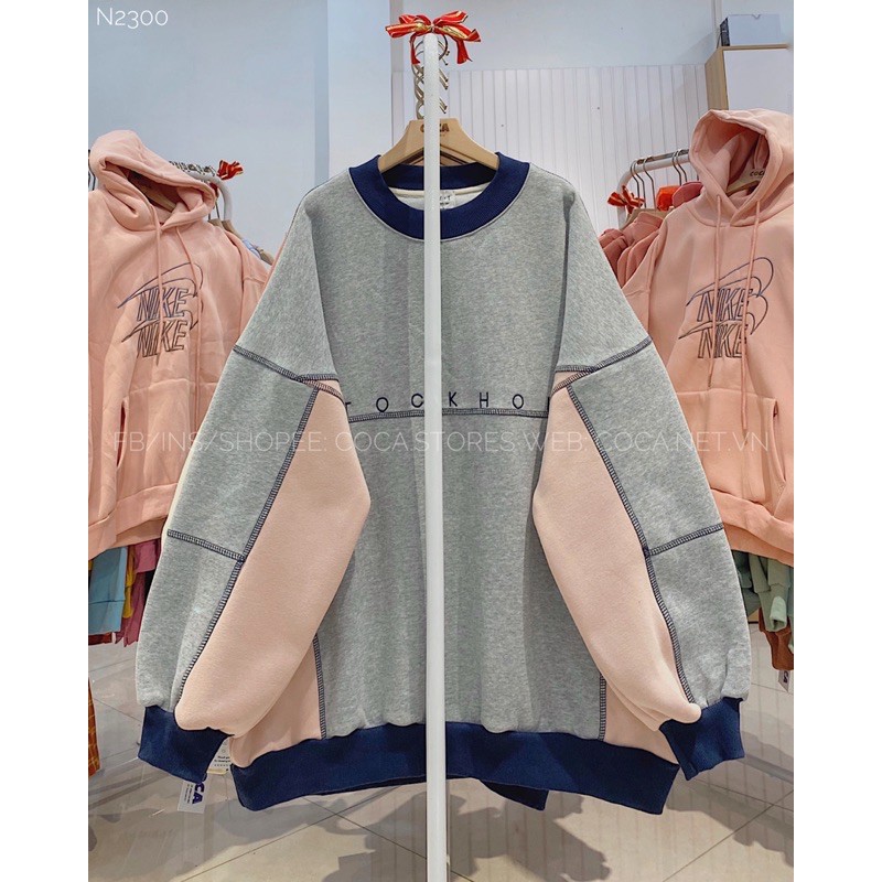 [N2300]🥑 Áo SWEATER nỉ pha thêu chỉ nổi STOCKHOLM (Có sẵn/ảnh thật) | BigBuy360 - bigbuy360.vn