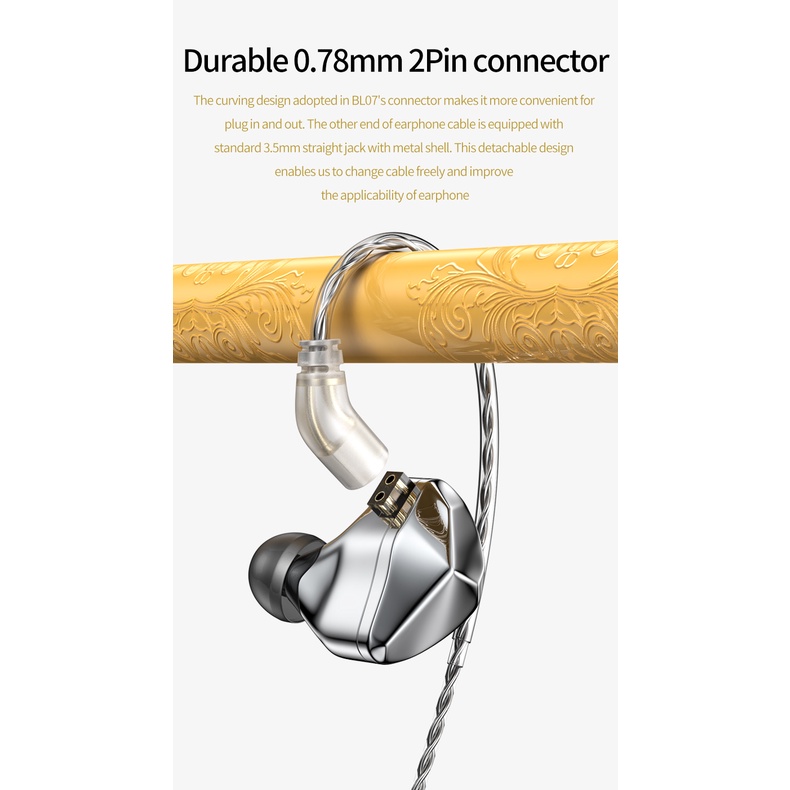 Tai Nghe Nhét Tai BLON BL-07 BL07 Chống Ồn 10mm Chất Lượng Cao