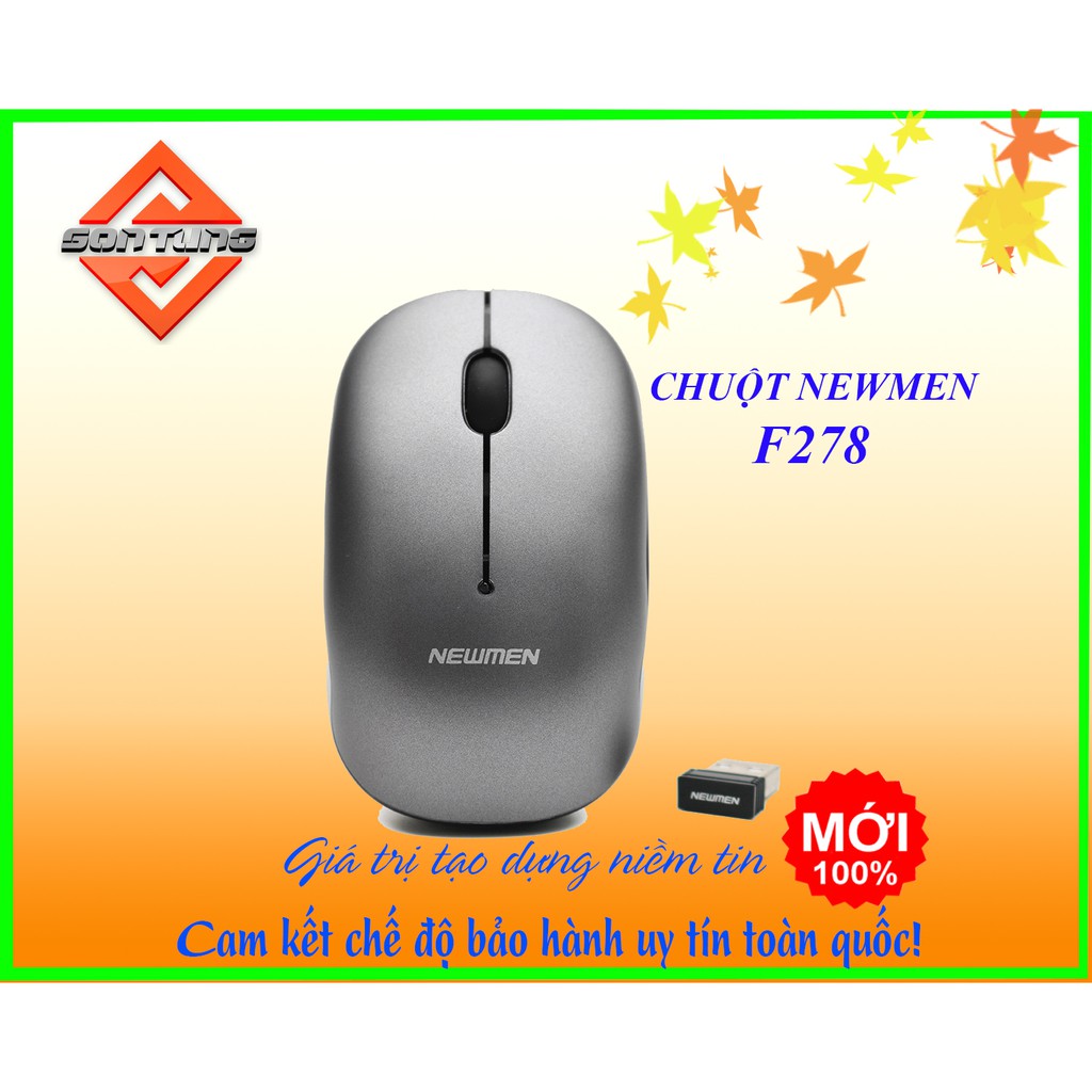 Chuột Không Dây Newmen F278 Màu Gray ( Thực tế bên ngoài đẹp hơn trong ảnh)