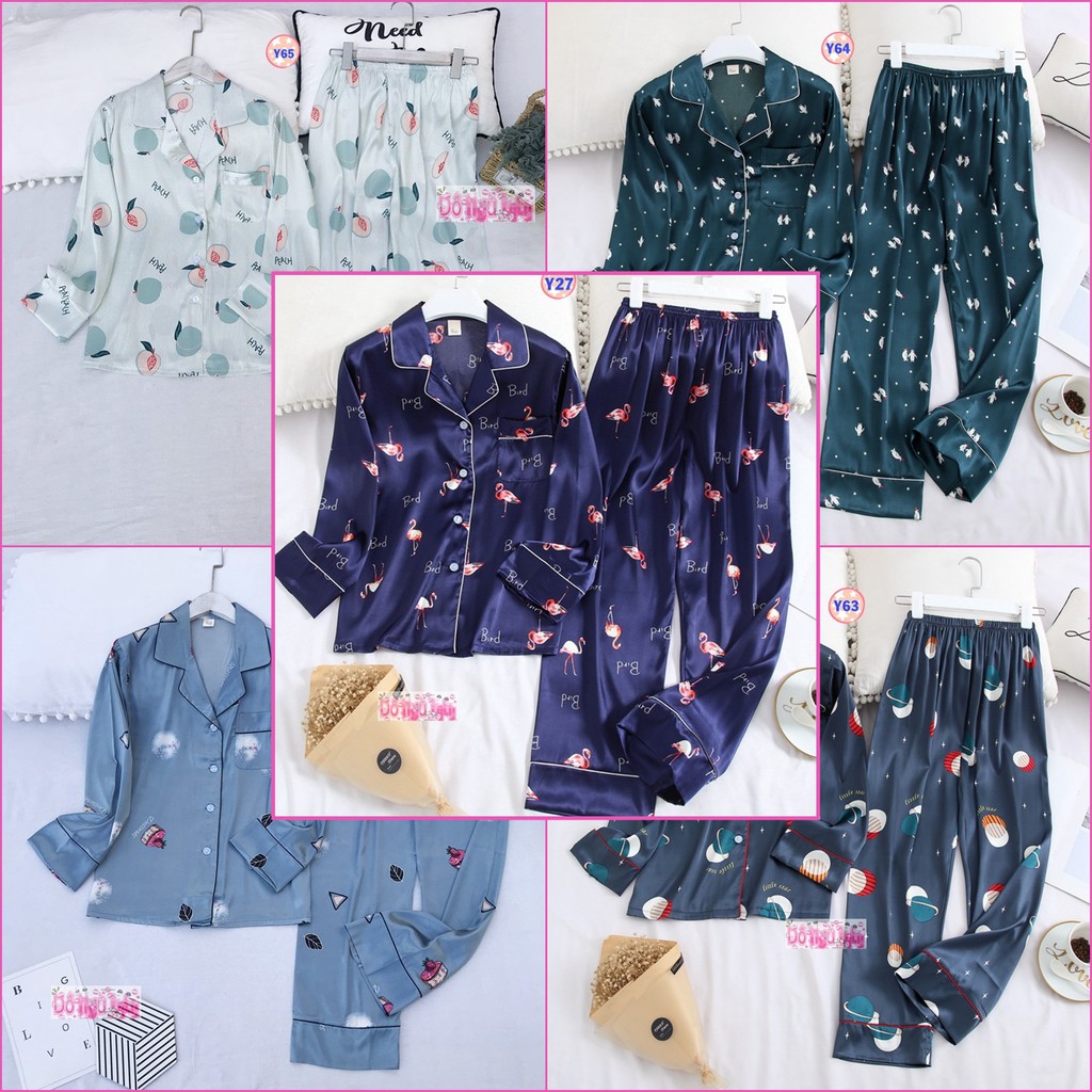 Pijama Lụa Cao Cấp Dài Tay Y6