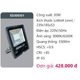 ĐÈN PHA LED DUHAL 30W - CHỐNG NƯỚC IP65 - KEJD0301