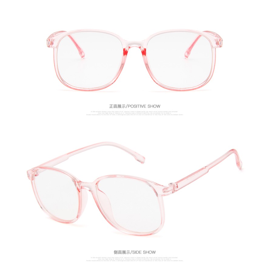 Kính đọc sách gọng màu trong suốt chống tia uv400 thời trang cho nam và nữ