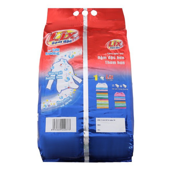 Bột Giặt LIX Extra Đậm Đặc 6Kg ED036 - Dùng Cho Máy Giặt Cửa Trên, Tẩy Sạch Vết Bẩn Mạnh Gấp 2 Lần