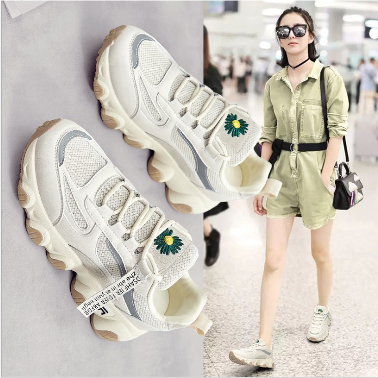 Giày ulzzang hoa cúc mẫu mới - Giày thể thao nữ giày sneakers nữ hoa cúc hot