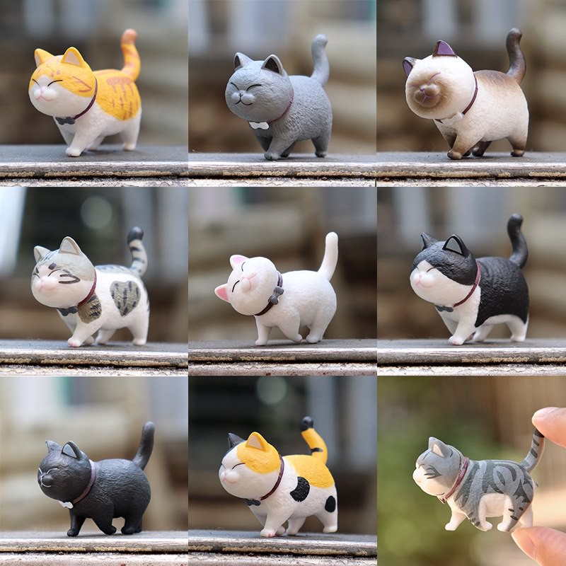 Mô hình mèo đi bộ size nhỏ