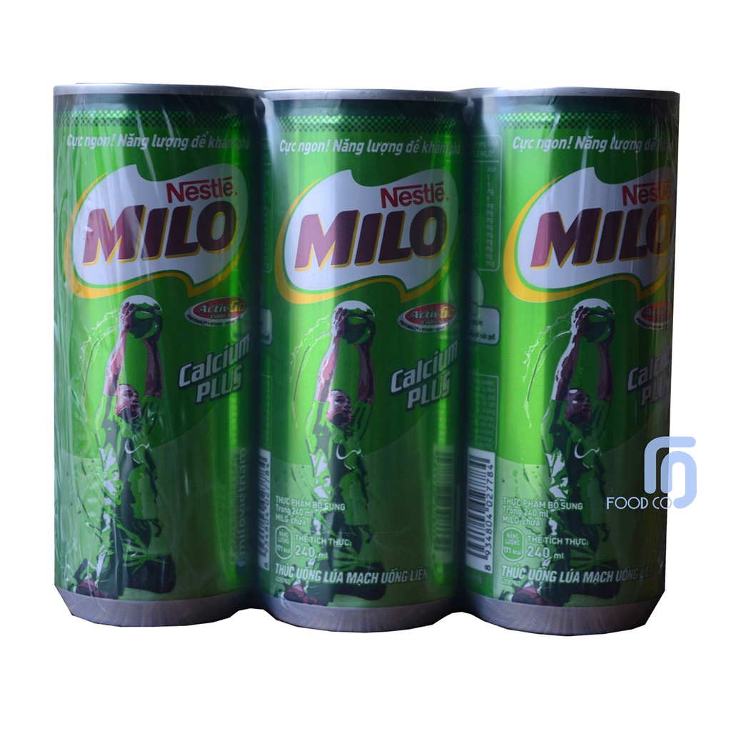 Thức uống Lúa Mạch Milo Lon Thùng 4 lốc x 6lon x 240ml