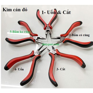 Kìm cắt, kìm bấm, kìm uốn làm handmade (cán đỏ)