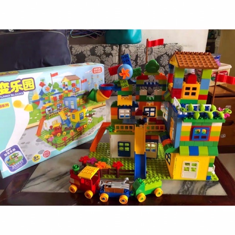 Đồ chơi xếp hình lâu đài size lego Duplo , mô hình xây dựng lắp ráp cho bé thoả sức sáng tạo phát triển tư duy