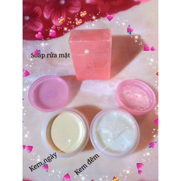 Bộ Kem Thoa Nám, Tàn Nhang Collagen Plus Vit E Indonesia