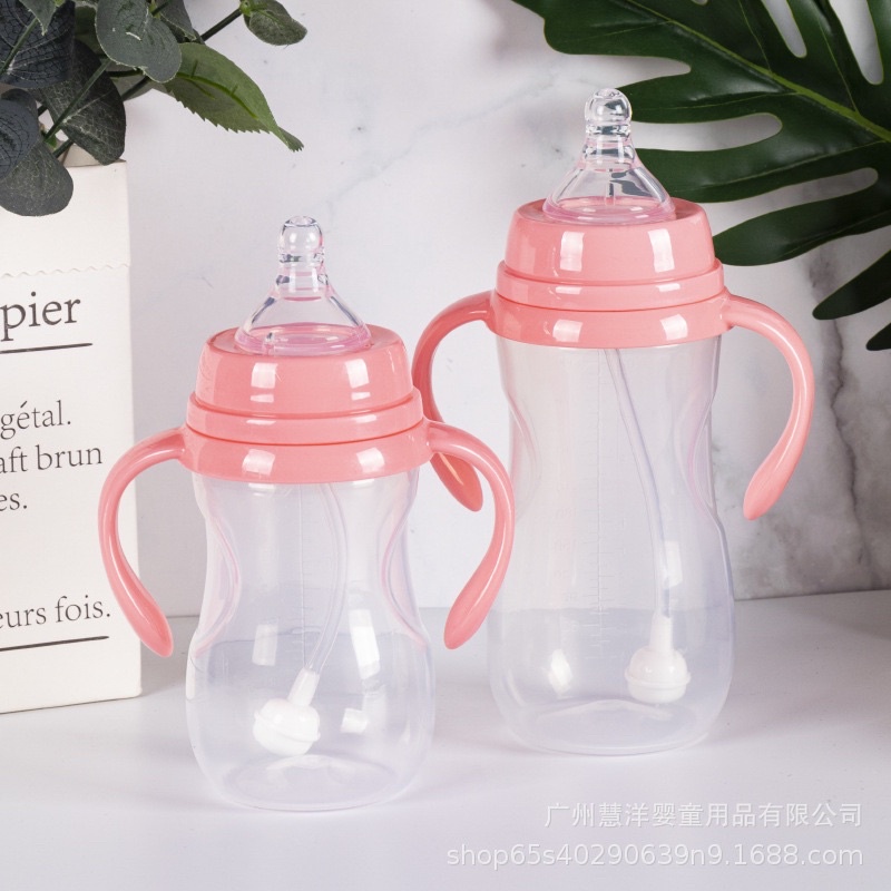 Bình sữa có tay cầm và van chống sặc