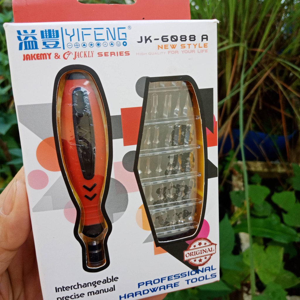 Bộ dụng cụ, Hộp Tua vít 38 món đa năng, sửa chữa máy tính, điện thoại Jackly 6088A