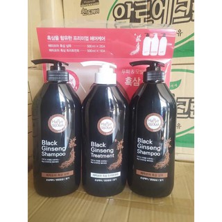 Bộ Dầu Gội Đầu Hắc Sâm 3W Hàn Quốc bộ 2 gội 1 xả