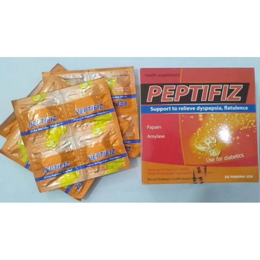 Hỗ trợ đầy hơi khó tiêu peptifiz hộp 40 viên