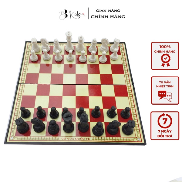 Bộ cờ vua nam châm BB KIDS gấp gọn 28cm x 28cm