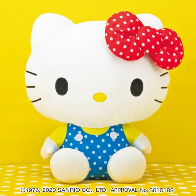 [MẪU MỚI 2020] Hello Kitty - Basic White Dot Doll Giga Jumbo CỠ LỚN Big Plushy Gấu Bông Nhật Authentic