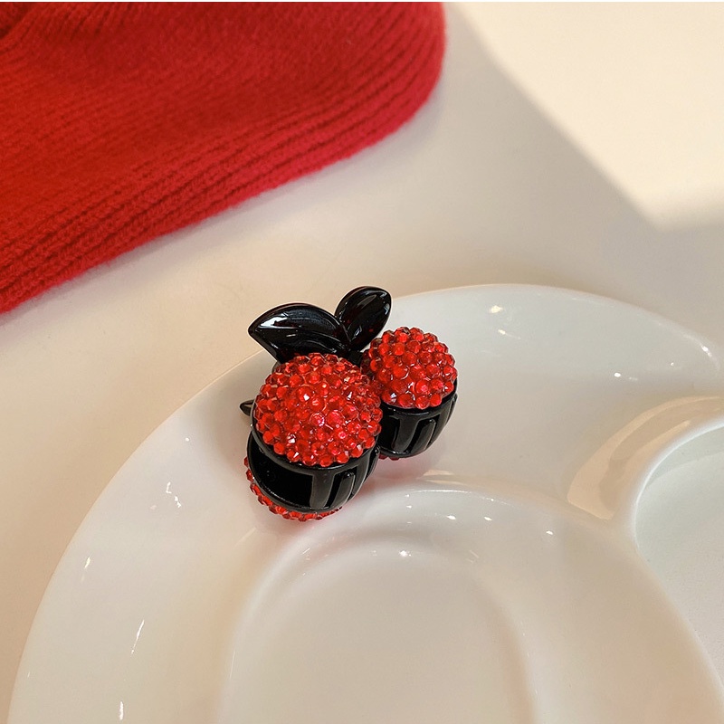 Phong cách hàn quốc rhinestone kẹp tóc ngọt ngào anh đào kẹp tóc thời trang phụ kiện tóc phụ nữ