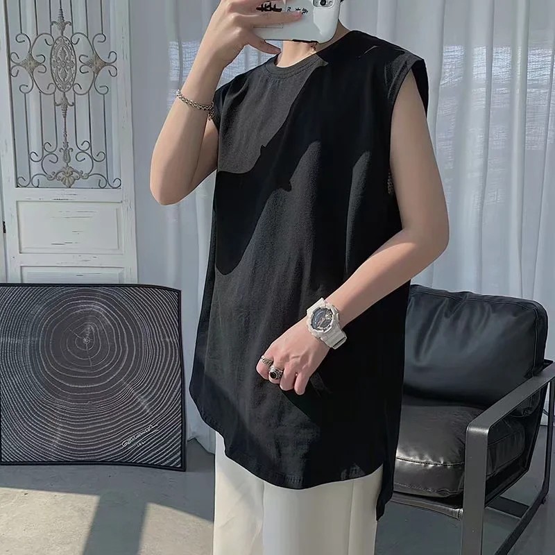 Áo Thun Sát Nách Màu Trơn Phong Cách Hàn Quốc Size M-4XL Cho Nam