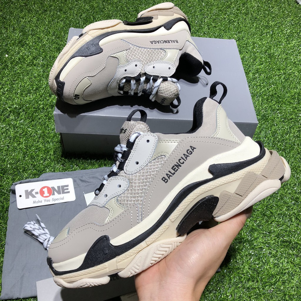 [FreeShip+Sỉ+CTV] Giày Sneaker phân 6 tầng Ghi new, full box + bill+ phụ kiện + tặng dây dự phòng 50K