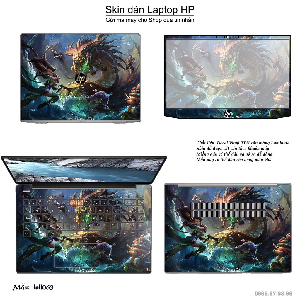 Skin dán Laptop HP in hình Liên Minh Huyền Thoại _nhiều mẫu 8 (inbox mã máy cho Shop)