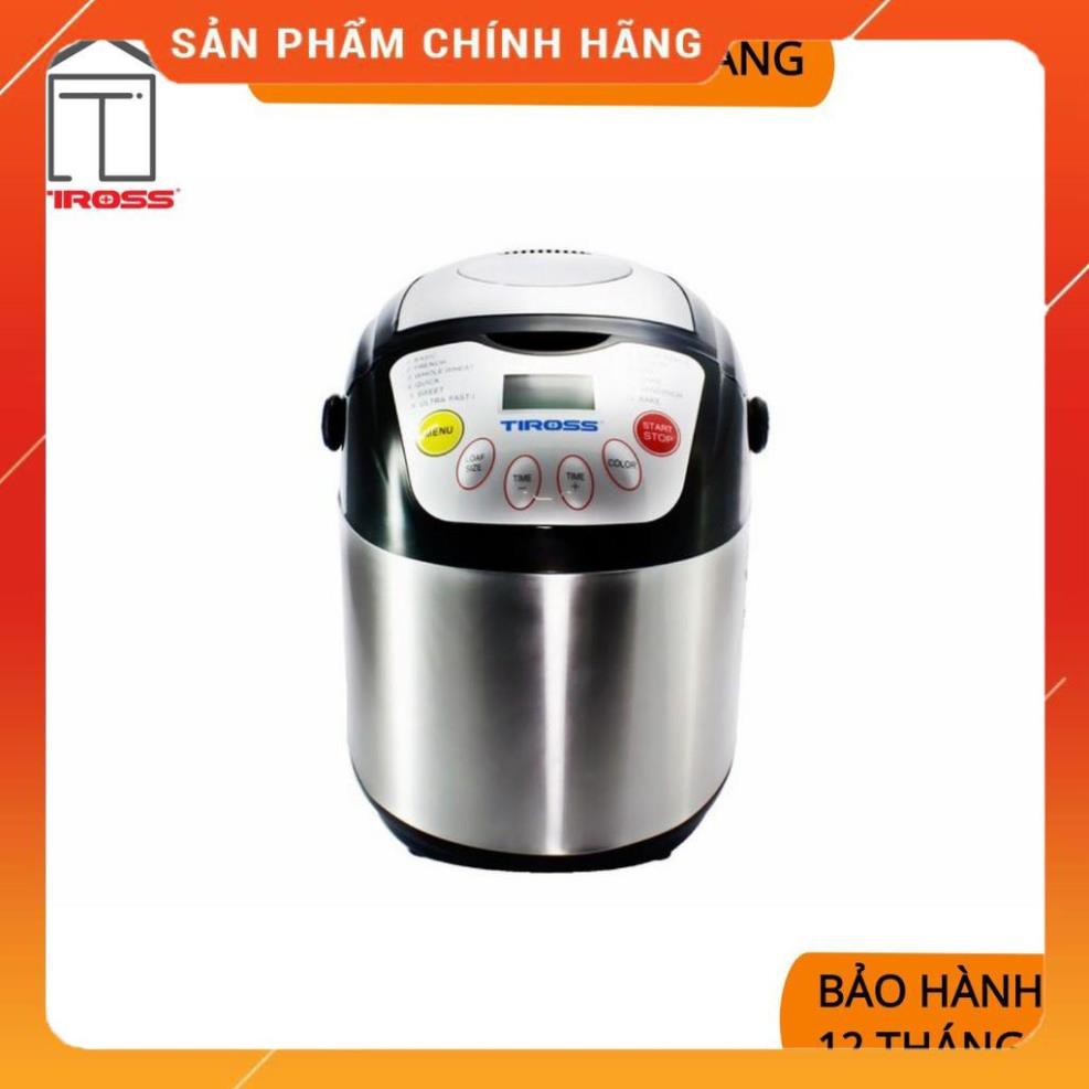 [Chính hãng-Lỗi 1 đổi 1] Máy làm bánh mỳ Tiross TS821 | TS822, 12 chức năng, thân inox, 600W [BH 12 tháng]