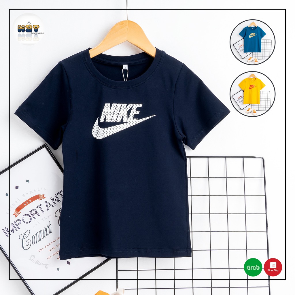 Áo thun T-shirt ngắn tay chất cotton lạnh co dãn 4 chiều, thoải mái thoáng mát cho bé từ 11-22kg - ATE01