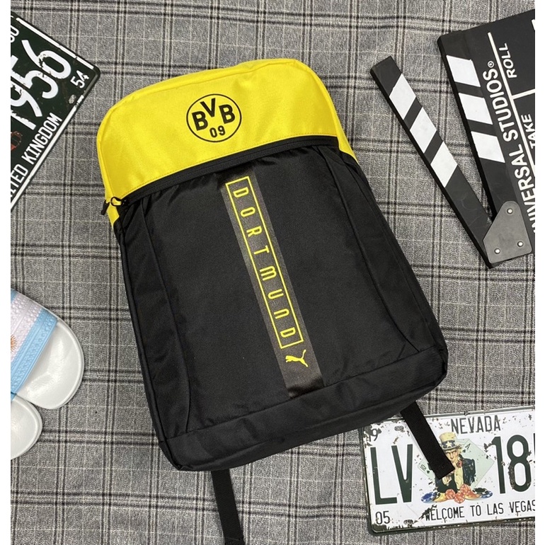 Ba Lô Thể Thao PUMA SPORT - DORTMUND Màu Vàng Đen - Balo Nam Nữ Đi Học Có Ngăn Đựng Laptop Làm Việc Và Du Lịch - MR BEAN