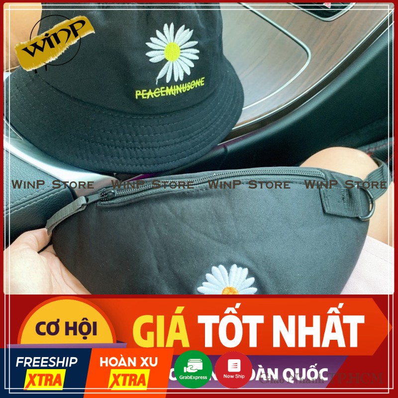 Túi bao tử đeo chéo hoa cúc rơi cánh cho cả nam và nữ cực tiện lợi,chất vải kaki hàn quốc dày dặn bao đẹp | BigBuy360 - bigbuy360.vn