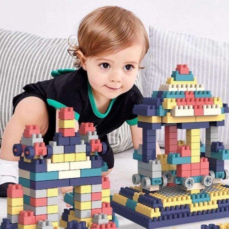 Bộ LEGO cao cấp 520 chi tiết siêu trí tuệ, cho bé sáng tạo, chất liệu an toàn - soleil shop