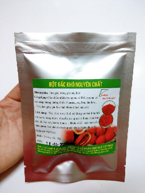 Bột tạo màu rau củ tự nhiên 50g Gấc, Khoai lang tím, Dành dành, Dền, Đậu biếc, Cà rốt, Bí đỏ, Lá gai, Bồ ngót, Khúc